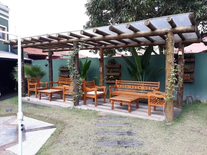 Pergolado no jardim